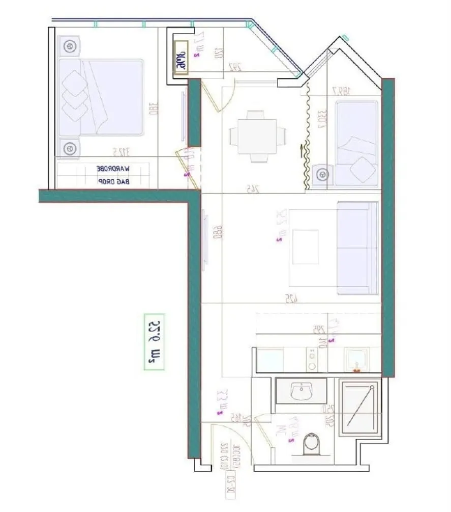 Квартира, 2-комн., 52.6 м²