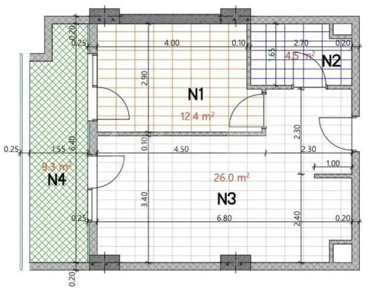 Квартира, 2-комн., 52 м²