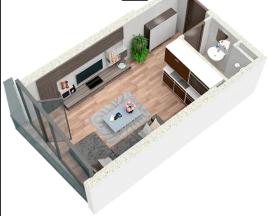 Apartment, 25.4 m²
