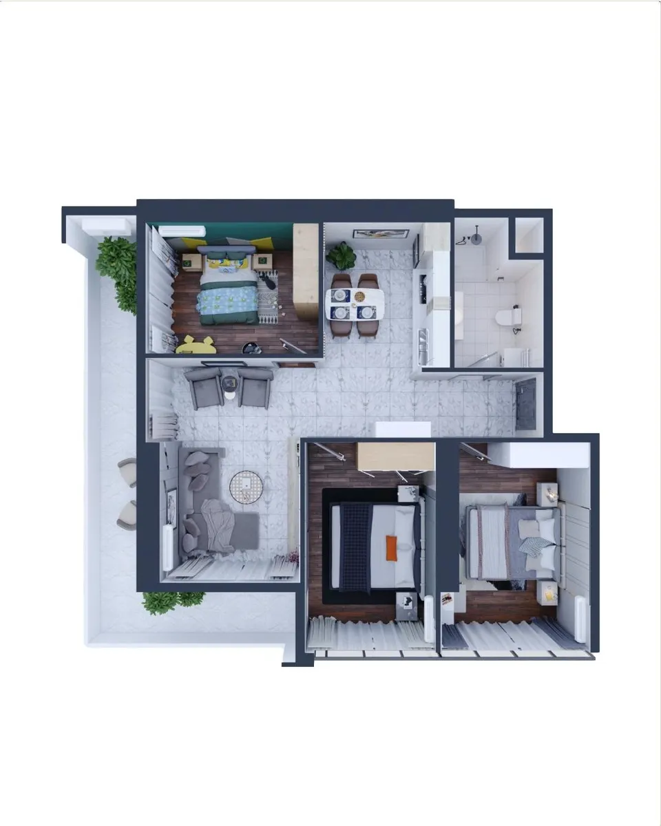 Квартира, 3-комн., 96.7 м², Intourist Residence