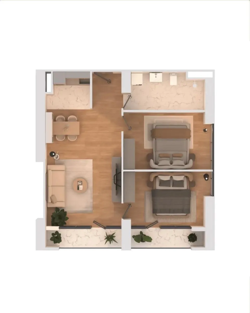 Квартира, 3-комн., 76.9 м²