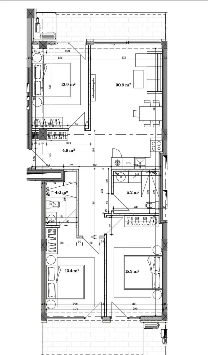 Квартира, 4-комн., 114 м², Krtsanisi Resort Residence