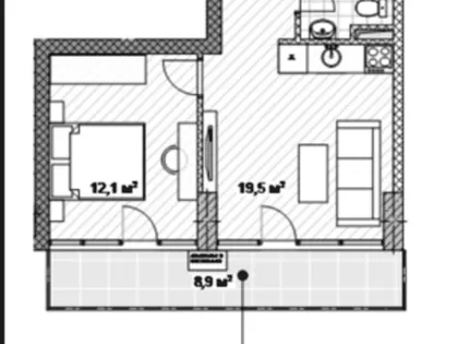 Apartment, 44 m²