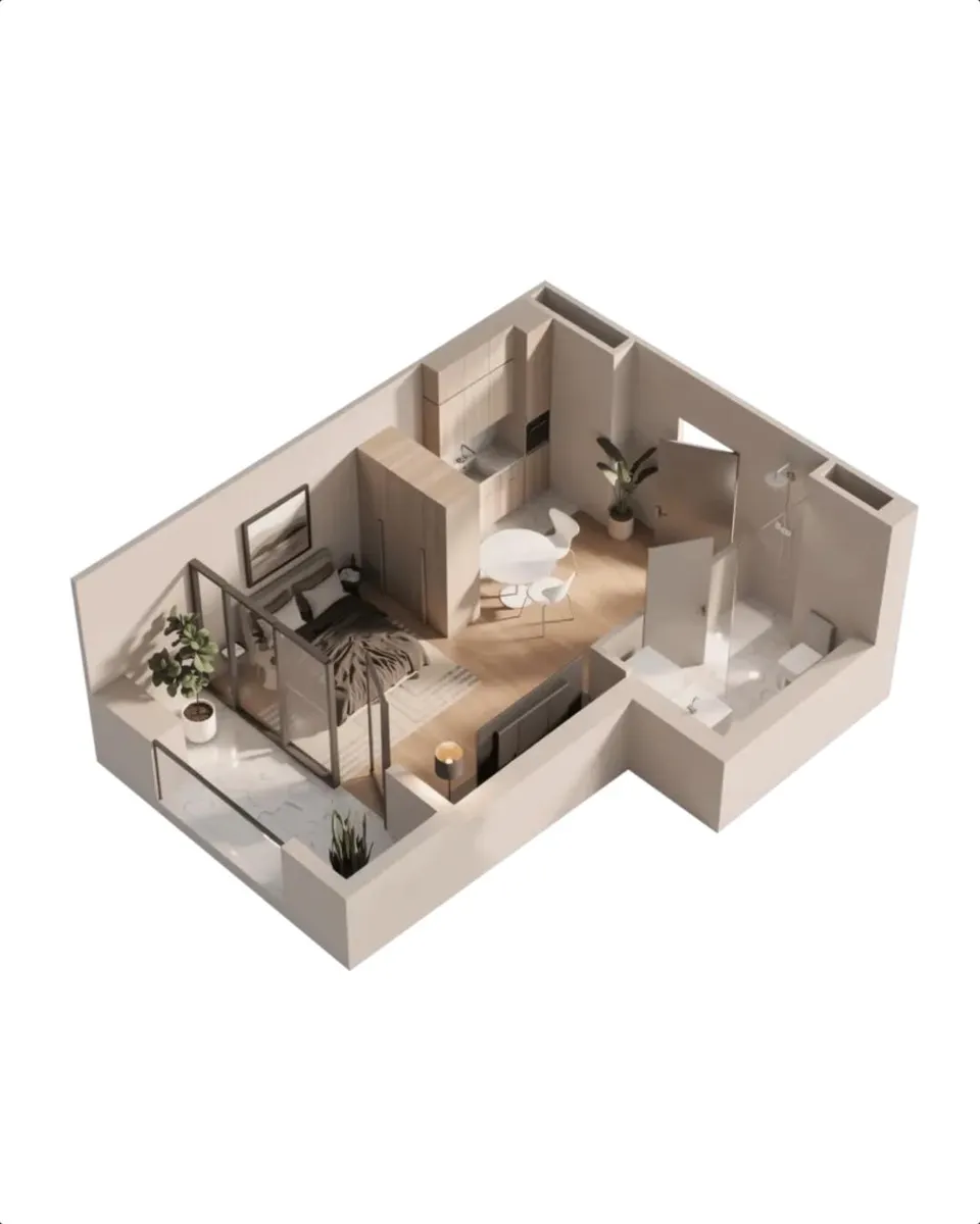 Квартира, 1-комн., 35.7 м²