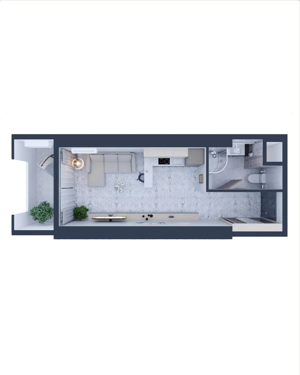 Квартира, 1-комн., 39.27 м², Intourist Residence