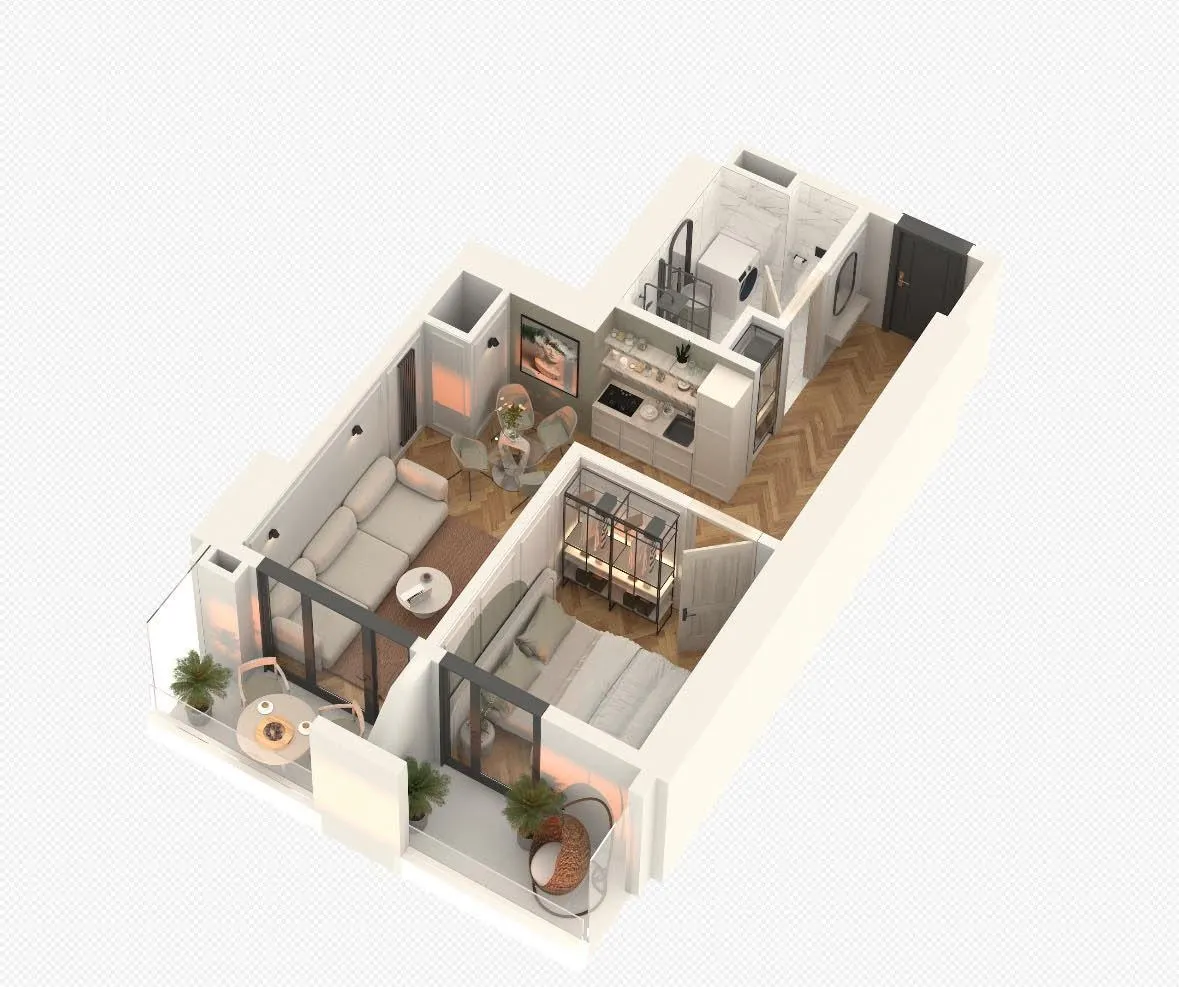 Квартира, 2-комн., 47.47 м²