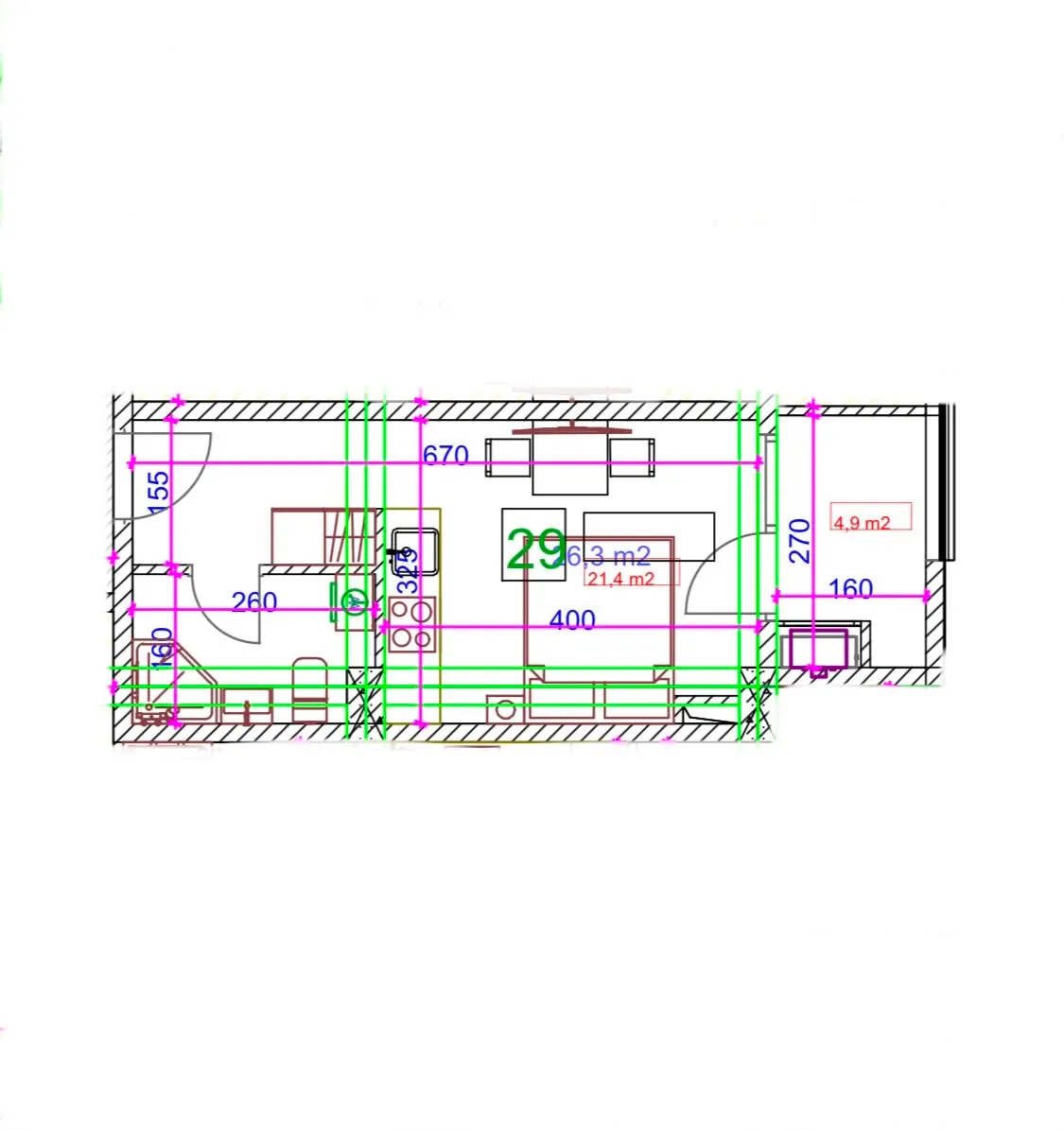 Квартира, 1-комн., 26 м²