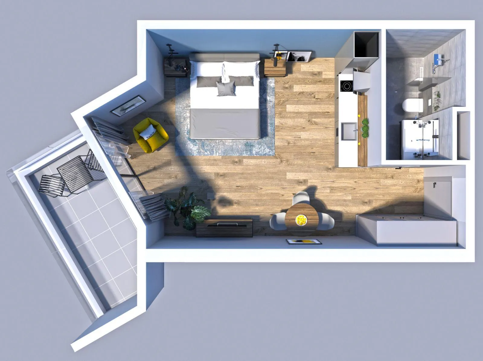 Квартира, 1-комн., 48.6 м²