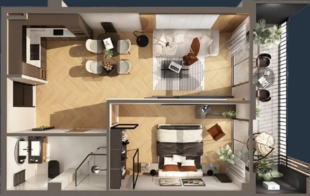 Квартира, 2-комн., 59.5 м²