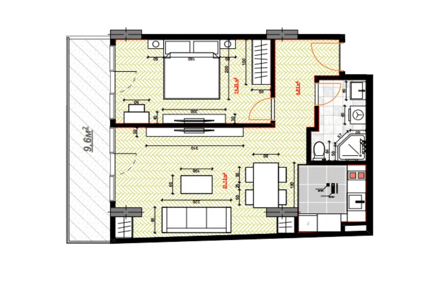 Apartment, 59 m²