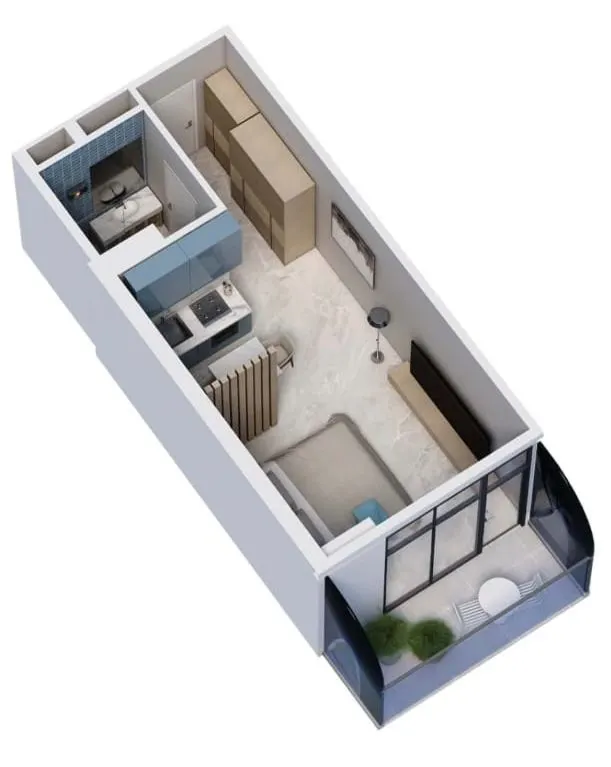 Apartment, 29.2 m²