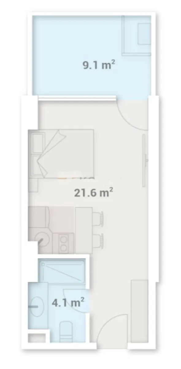 Apartment, 35.6 m²