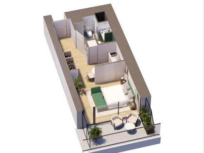 Квартира, студия, 37.55 м²