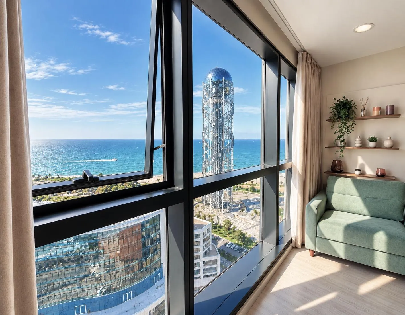 Apartment, 1-room, 40 m², Porta Batumi Tower