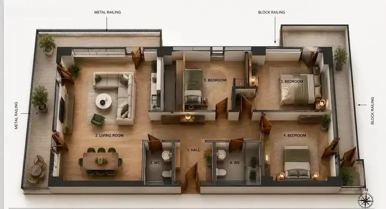Квартира, 4-комн., 130 м²