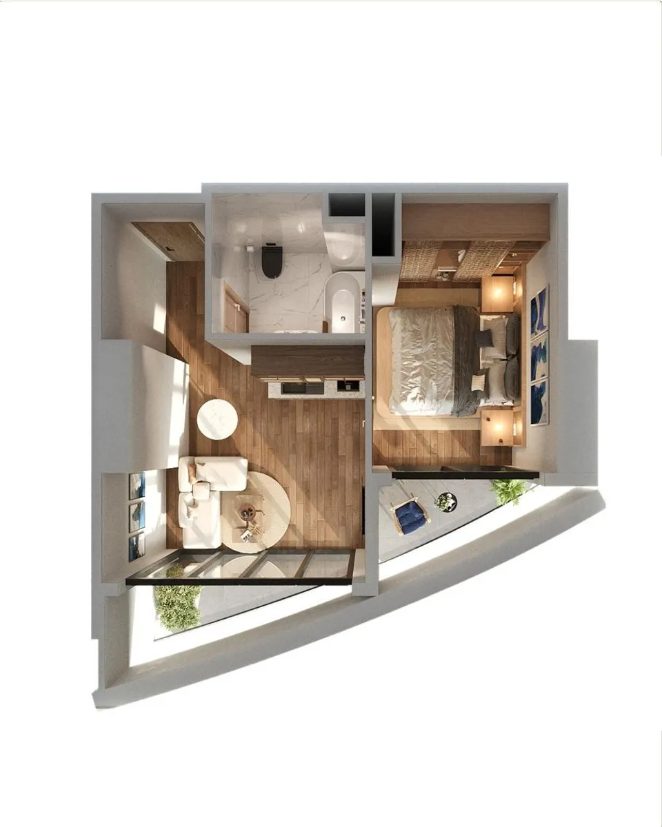 Квартира, 2-комн., 44.9 м²