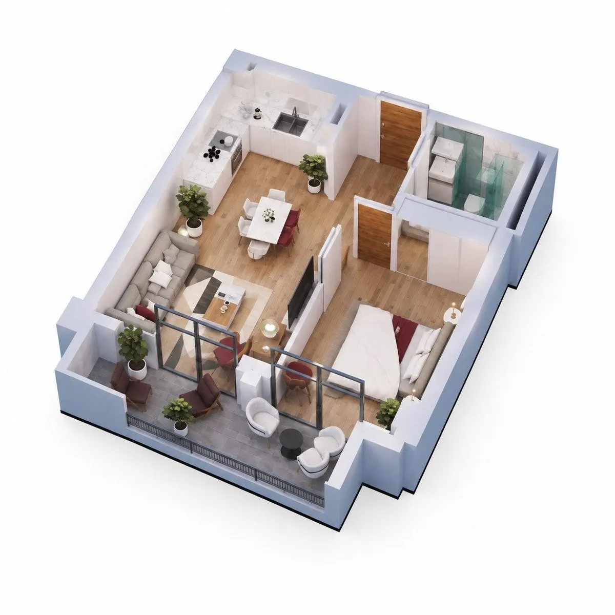Квартира, 2-комн., 47.9 м², Balavari Varketili