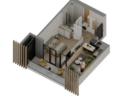 Квартира, студия, 48.3 м²