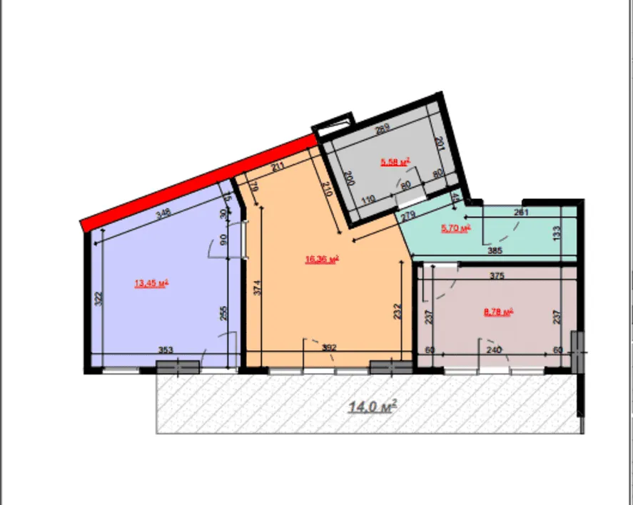 Apartment, 66 m²