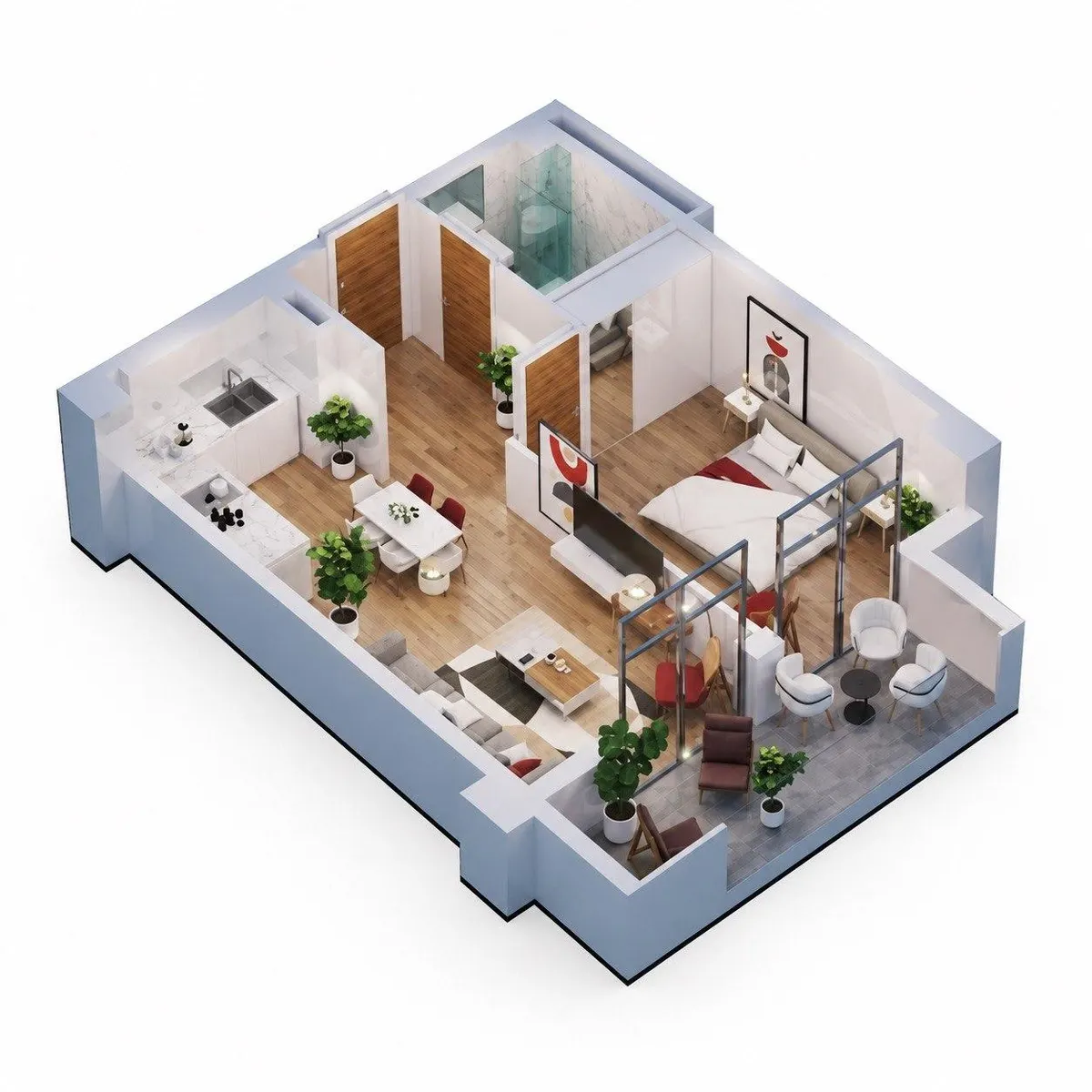 Квартира, 2-комн., 47.9 м², Balavari Varketili