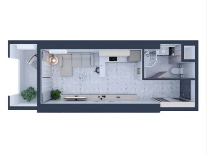 Квартира, студия, 39.27 м²