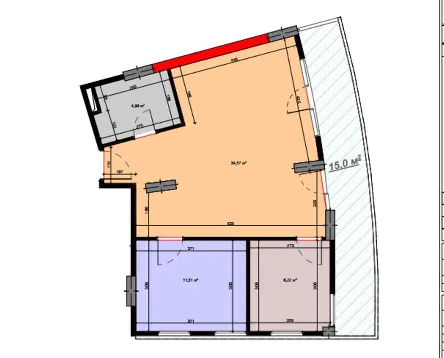 Apartment, 3-room, 75 m²